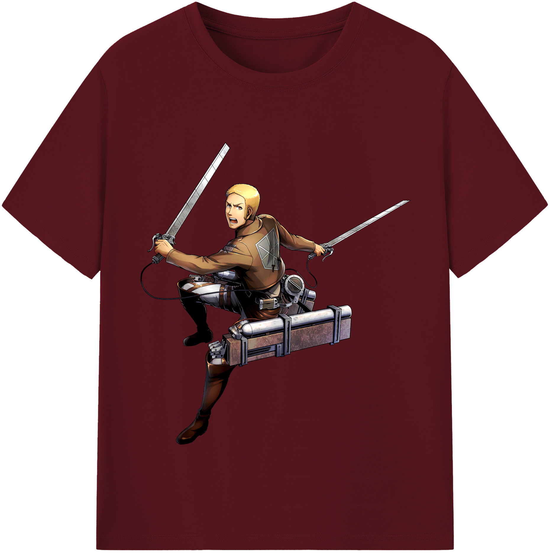 （画像用） 進撃の巨人 ライナー・ブラウン Attack on Titan Reiner Braun 綿100％半袖Tシャツ（フロントプリント）